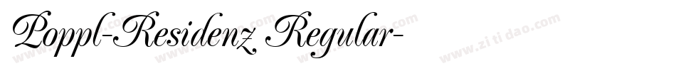 Poppl-Residenz Regular字体转换